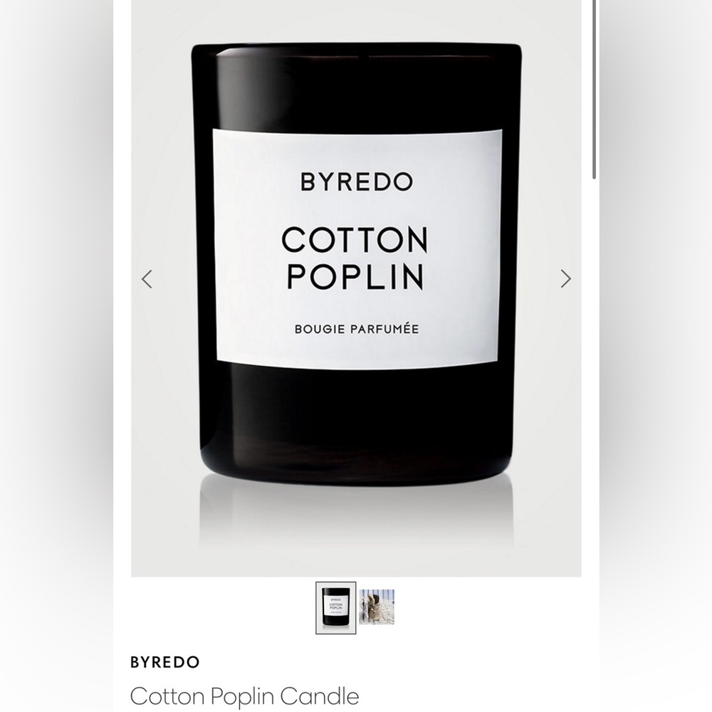 Byredo Cotton Poplin Candle - Black and White